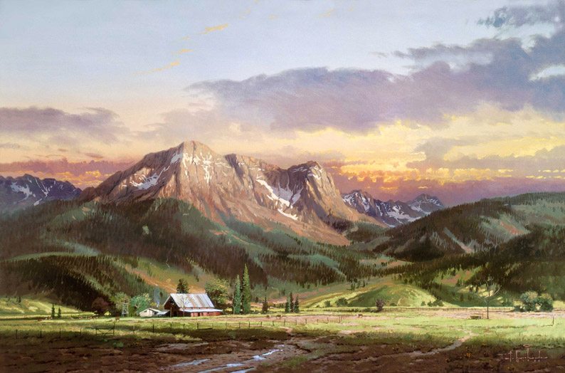 Thomas Kinkade Dusk In The Valley